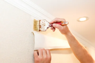 Pose de papier peint à Aucazein — revêtements muraux et toiles de verre